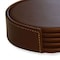 Dacasso Rustic Brown Leather Coaster Set AG-3245 - alternate 3
